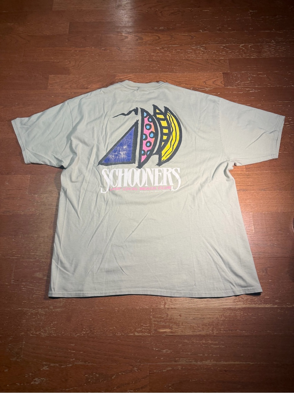 Vintage Schooners Last Local Beach Club Boat Graphic Tee